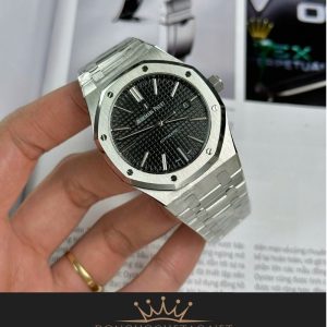 AP Royal Oak 15400 Black Dial Máy Cal3120 Mỏng Chỉ 9,8mm Rep 1:1 Supper Fake cao cấp 3 72