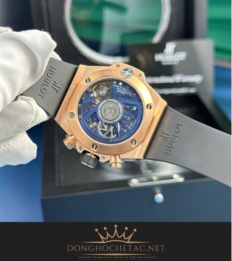 Hublot Big Bang Unico King Gold Blue Ceramic Rep 1:1 Supper Fake chế tác cao cấp 4 26
