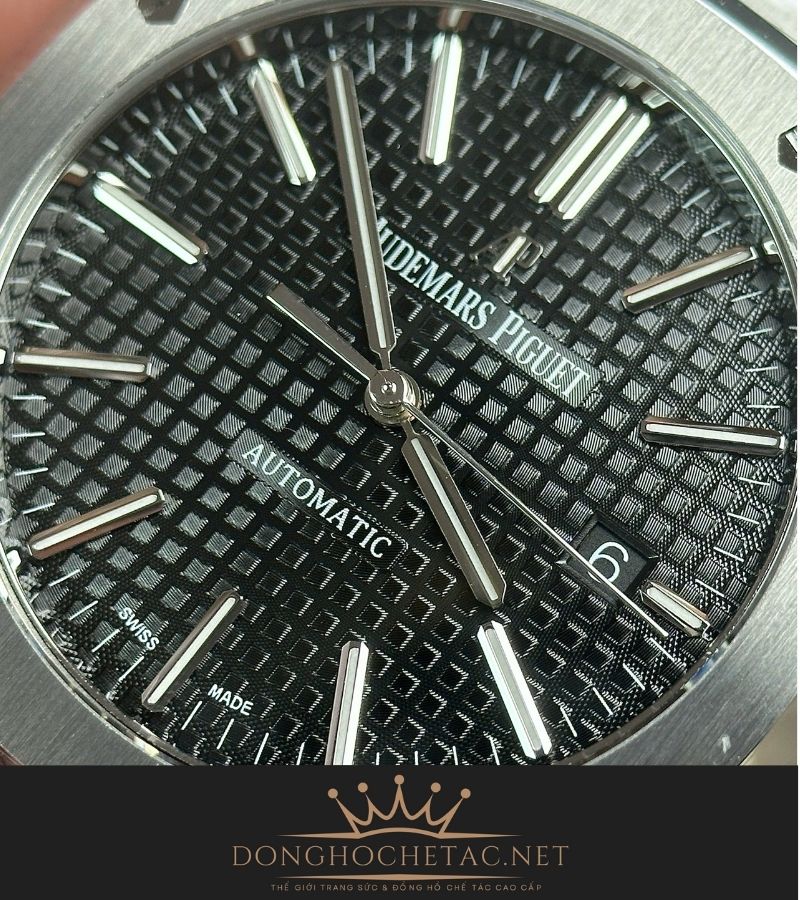 AP Royal Oak 15400 Black Dial Máy Cal3120 Mỏng Chỉ 9,8mm Rep 1:1 Supper Fake cao cấp 7 63