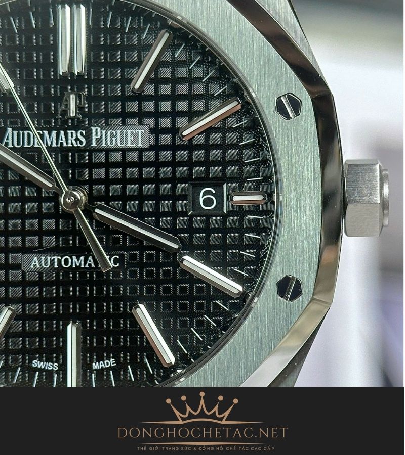 AP Royal Oak 15400 Black Dial Máy Cal3120 Mỏng Chỉ 9,8mm Rep 1:1 Supper Fake cao cấp 9 41