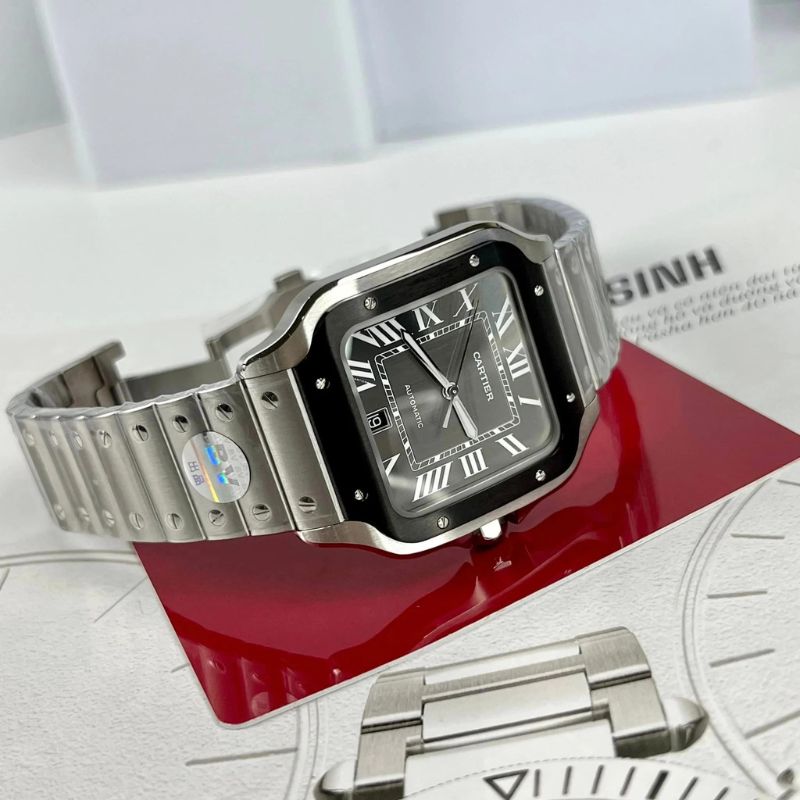 Dong ho Cartier De Santos Replica WSSA0037 Ceramic Bezel 4