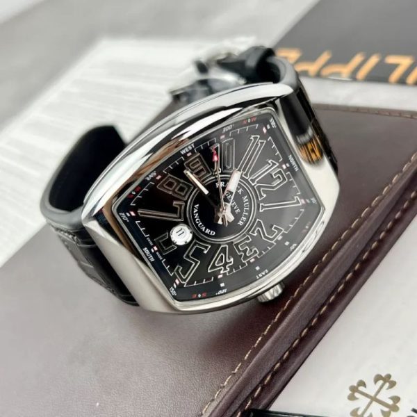 Dong ho Franck Muller V45 ABF Rep 11 Thuy Sy nam mau den 45mm 2