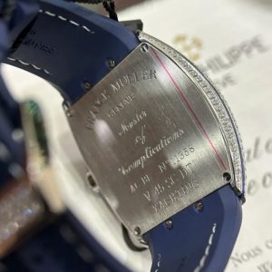 Dong ho Franck Muller V45 nam dinh full kim cuong nhan tao mau xanh 44mm 4