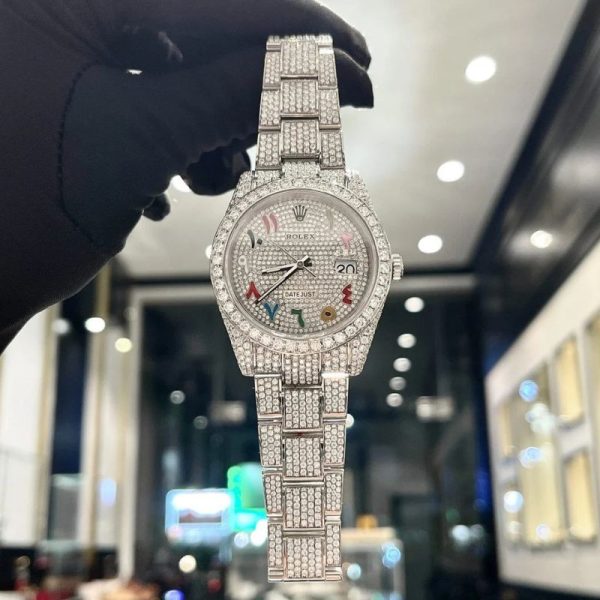 Rolex Rep 11 Datejust 41mm Che Tac Full Kim Cuong Moissanite 2