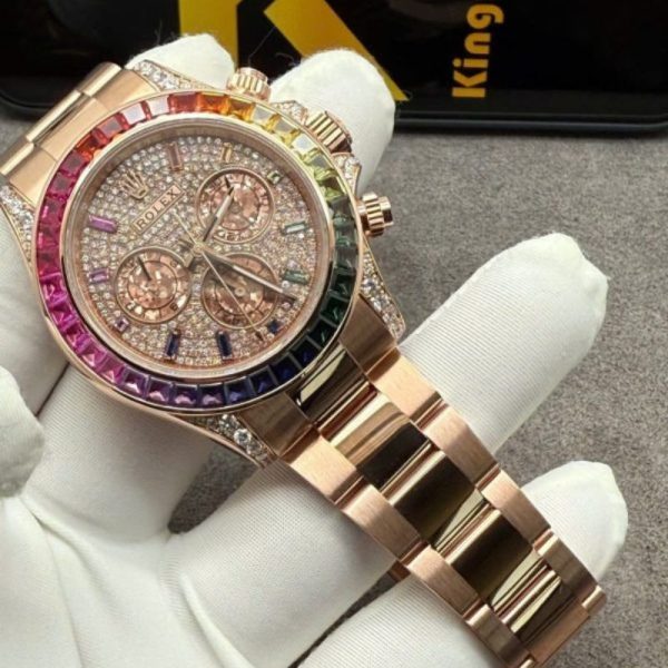 Rolex Replica 11 Daytona Rainbow Che Tac Vang Khoi 18k 2