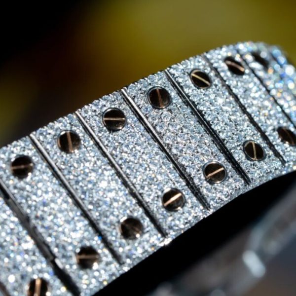 Cartier De Santos Rep 11 Full Kim Cuong Moissanite 4