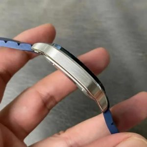 Cartier Santos Rep 11 cao cap mat xanh blue 3
