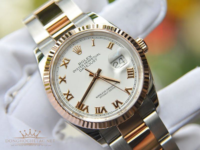 Đồng hồ Rolex 16233 Mặt Trắng Cọc Số La Mã