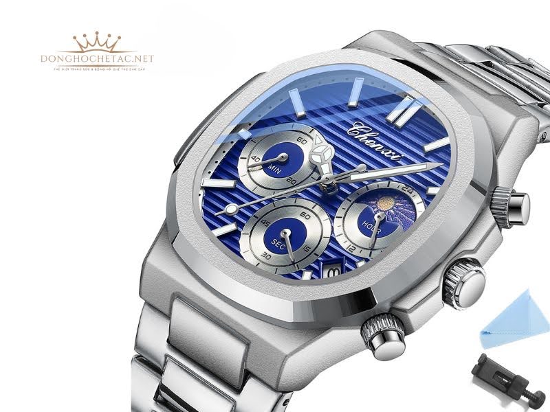 Đồng hồ Chenxi CX 907G Silver Blue